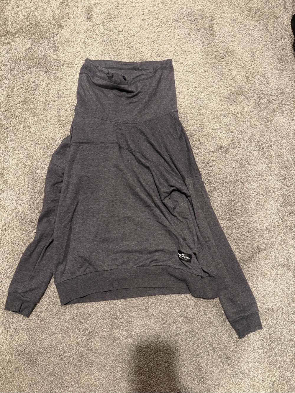 Simply Southern Dark Gray Funnel Neck Pullover Hoodie